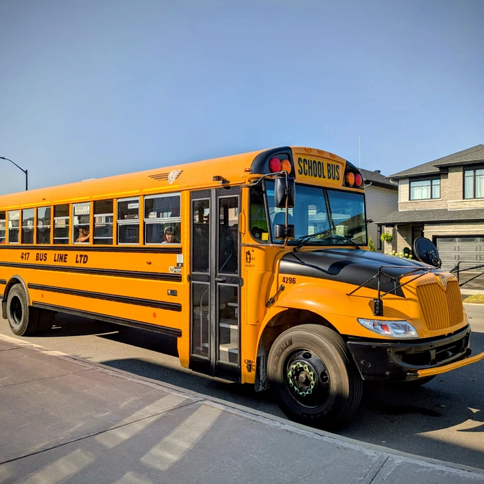 Autobus scolaire lors de la rentrée.